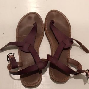 Brown sandals from target